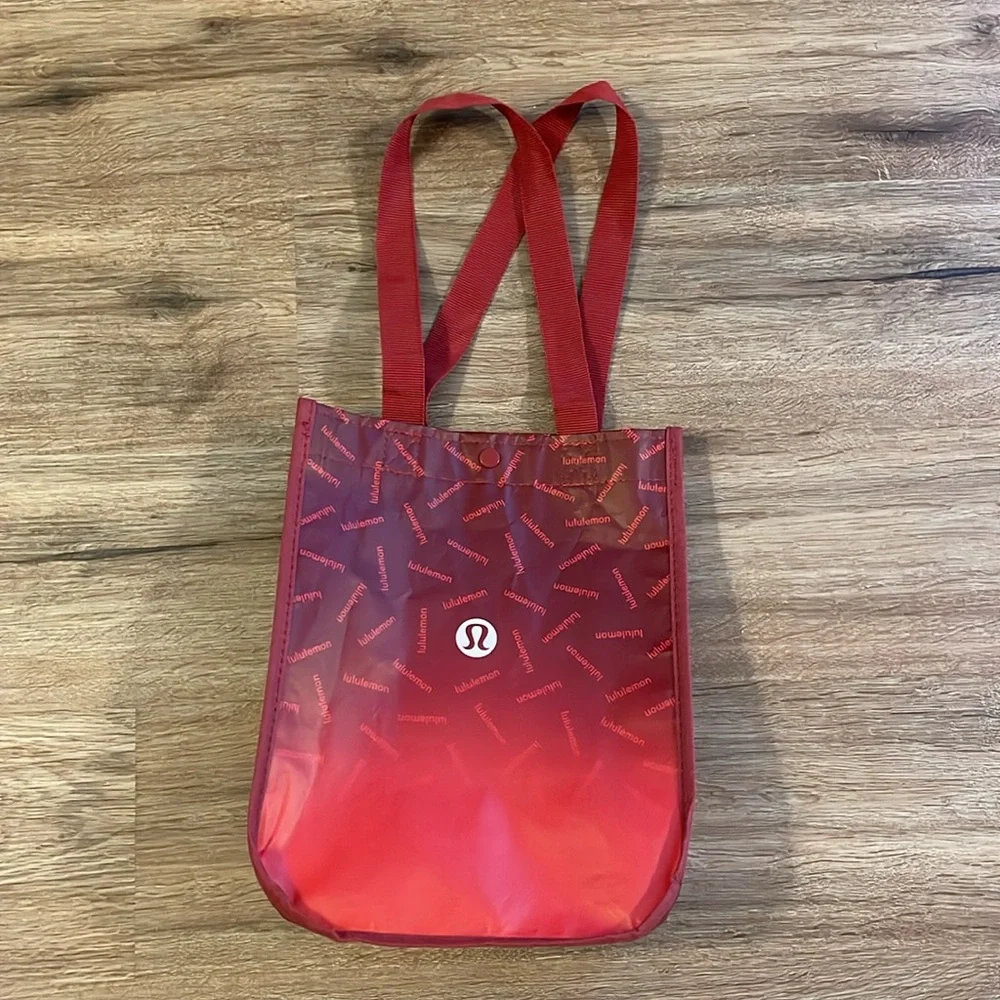 Lululemon Reusable Red, Black & White Tote Bag